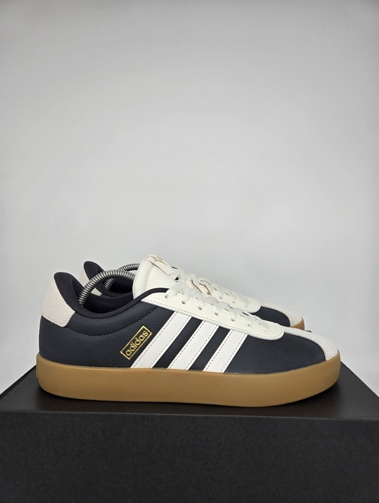 Adidas Men\'s VL Court 3.0 JR8638 Carbon Core White Gold Metallic Shoes Size 10.5 main image 7